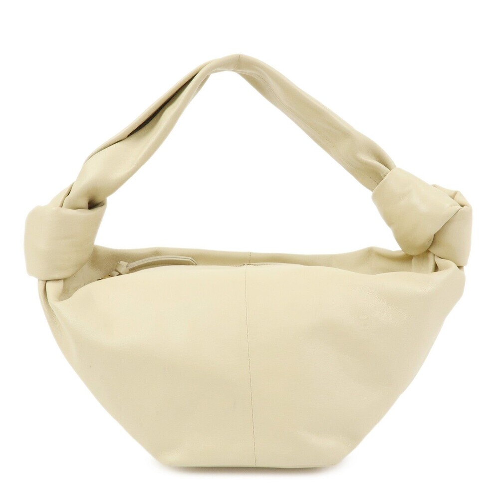 Bottega Veneta Double Knot Lambskin Shoulder Bag Beige